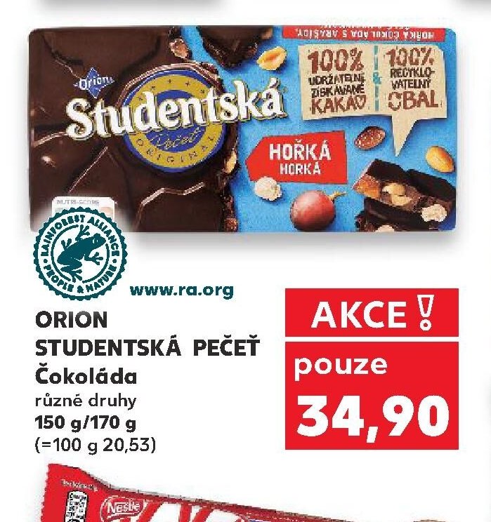 ORION STUDENTSKÁ PEČEŤ Čokoláda různé druhy