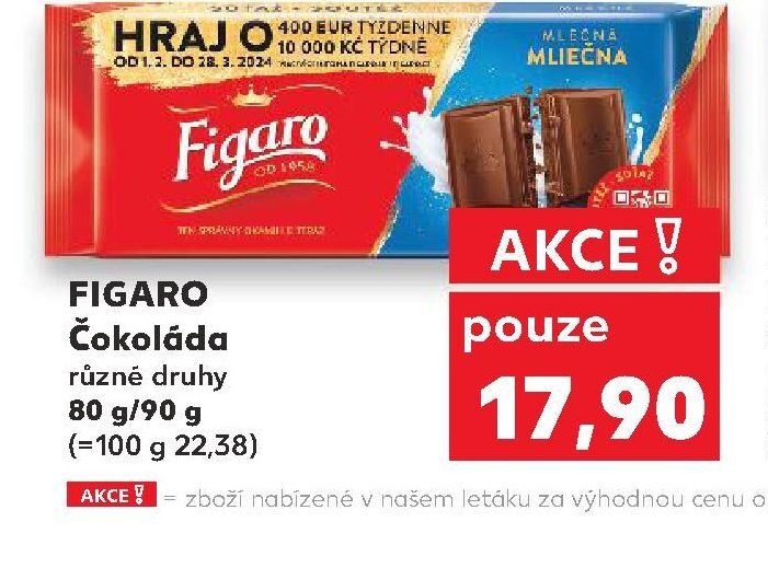 FIGARO Čokoláda různé druhy