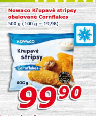 Kuřecí stripsy mražené Nowaco