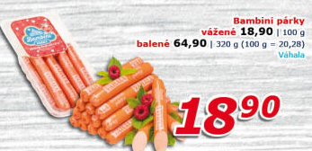 Párky Bambini Váhala