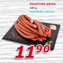 Párky javořické Kostelecké uzeniny