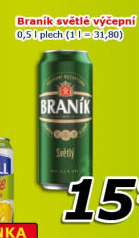 Pivo světlé výčepní 10° Braník