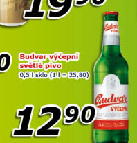 Pivo světlé výčepní Budweiser Budvar