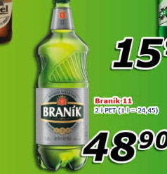 Pivo světlý ležák 11° Jedenáctka Braník