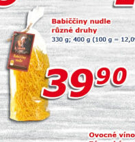 Polévkové nudle Babiččiny Druid