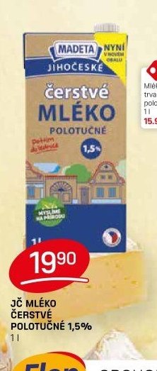 JČ MLÉKO ČERSTVÉ POLOTUČNÉ 1,5%