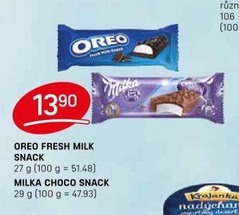 OREO FRESH MILK SNACK / MILKA CHOCO SNACK