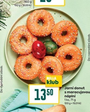 Jarní donut s maracujovou náplní