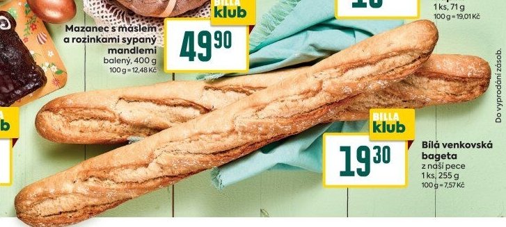 Bílá venkovská bageta
