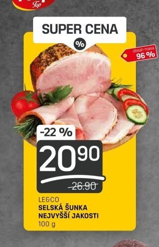 LE&CO SELSKÁ ŠUNKA NEJVYŠŠÍ JAKOSTI