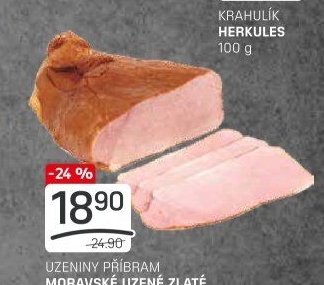 UZENINY PŘÍBRAM MORAVSKÉ UZENÉ ZLATÉ