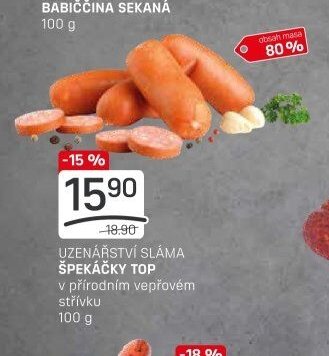 UZENÁŘSTVÍ SLÁMA ŠPEKÁČKY TOP