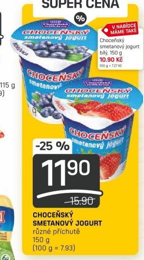 CHOCEŇSKÝ SMETANOVÝ JOGURT 150 g