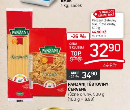 Panzani těstoviny