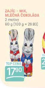 Zajíci - mix, mléčná čokoláda