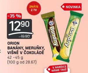 Orion Banány, Meruňky, Višně v čokoládě