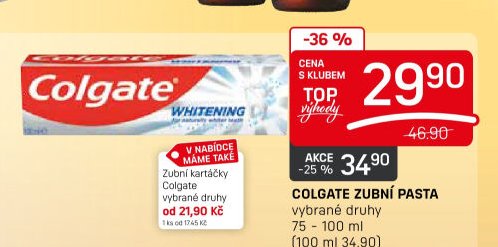 COLGATE ZUBNÍ PASTA