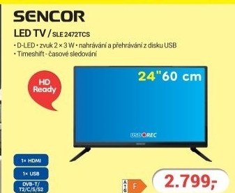 LED televize Sencor SLE 2472TCS