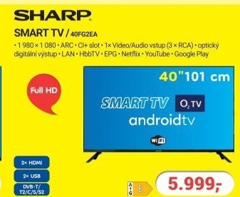 Smart LED televize Sharp 40FG2EA