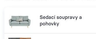 Sedací soupravy a pohovky