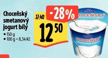Bílý jogurt smetanový Choceňský