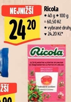 Bylinné bonbony Ricola