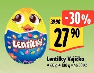 Čokoládové vajíčko s lentilkami Orion