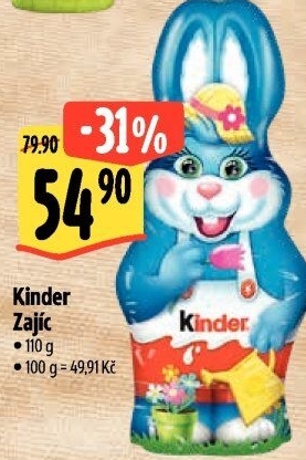 Čokoládový zajíc Kinder