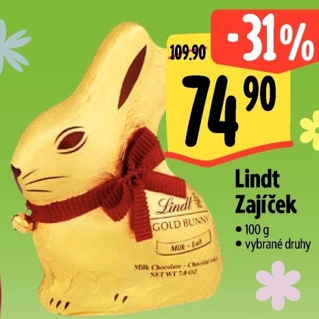 Čokoládový zajíc Lindt