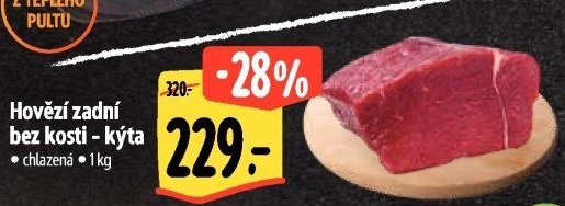 Hovězí kýta zadní bez kosti