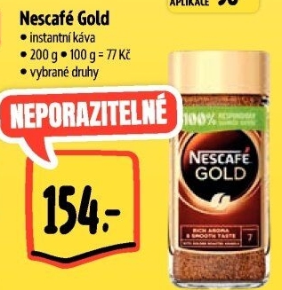 Instantní kávy Nescafé Gold