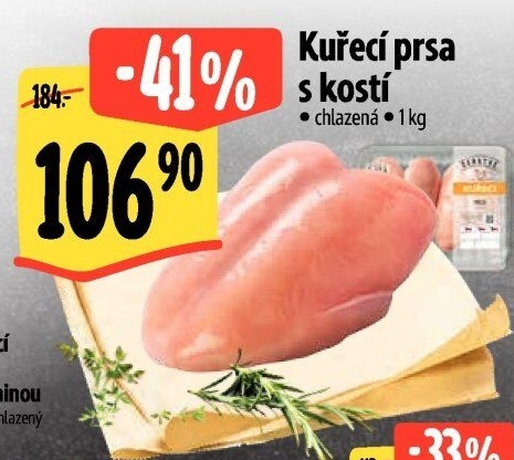 Kuřecí prsa s kostí Albert