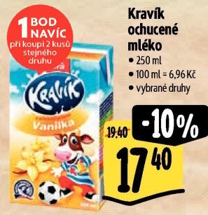 Nápoj mléko ochucené Kravík Tatra