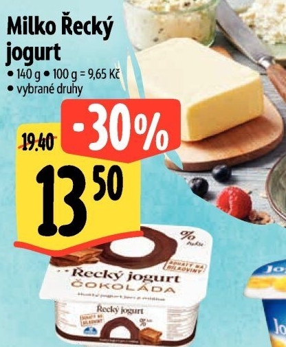 Ochucený jogurt řecký 0% Milko