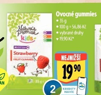 Ovocné Gummies bez lepku Kids Nature'