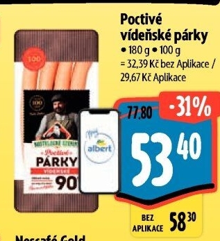 Párky vídeňské poctivé Kostelecké uzeniny