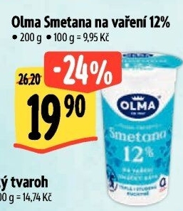 Smetana na vaření Olma 12%