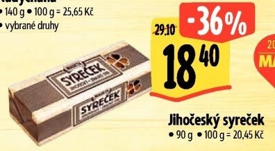 Sýr Syreček Jihočeský Madeta