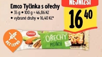Tyčinka s ořechy Emco