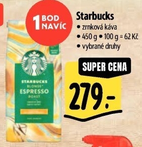 Zrnkové kávy Starbucks