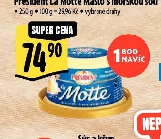 Président La Motte Máslo s mořskou solí