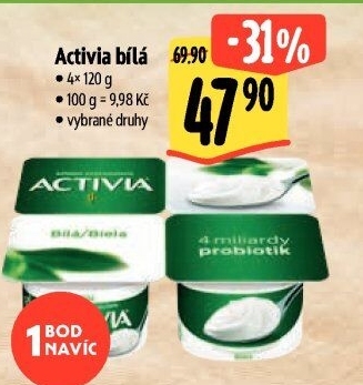 Bílý jogurt Activia Danone