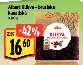 Brusinky klikvy sušené Albert