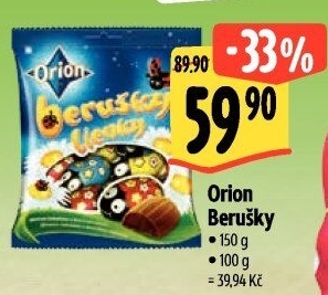 Čokoládové berušky Orion