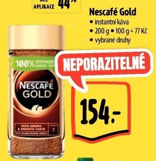Instantní kávy Nescafé Gold