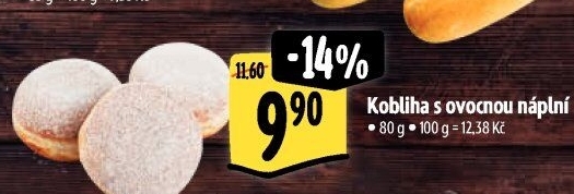 Kobliha s ovocnou náplní