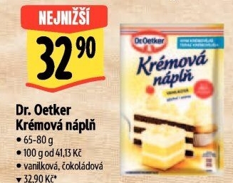 Krémová náplň Dr. Oetker