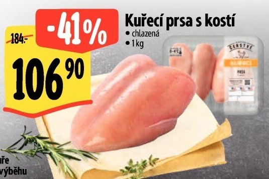 Kuřecí prsa s kostí Albert