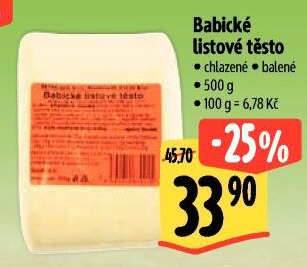 Těsto listové babické Šetra