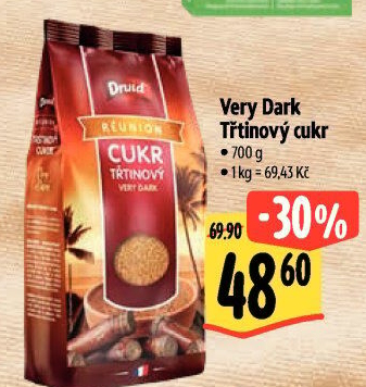 Třtinový cukr Very dark Druid Réunion